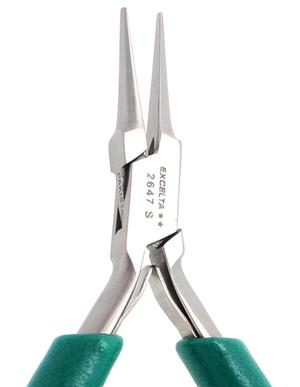 Excelta 2647S 6 Inch Small Needle Nose Plier With Ergonomic Grips